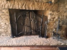Forged fireplace screen