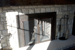 forged antler fireplace door